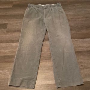 Gray corduroy pants wide fit